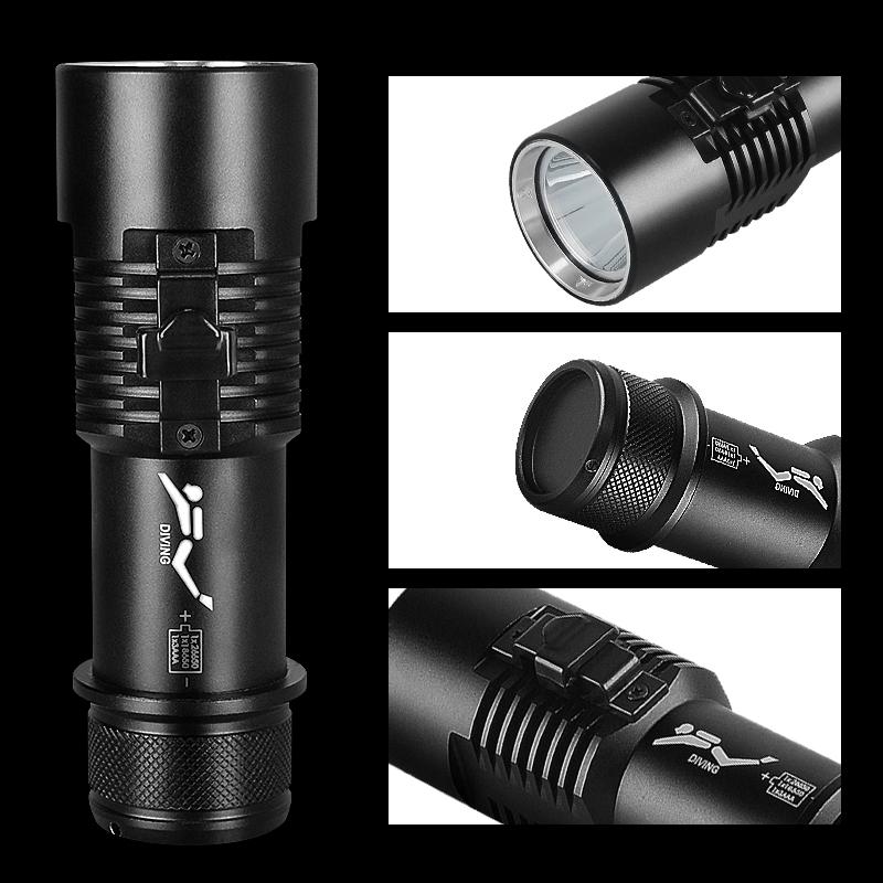 Профессиональный фонарь для дайвинга Подводный фонарь XHP90 18650 Мощный перезаряжаемый фонарь для дайвинга Водонепроницаемый ручной фонарь