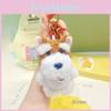 Cartoon Schnauzer Plush Keyring With Bell For Backpack Accessories And Gifts