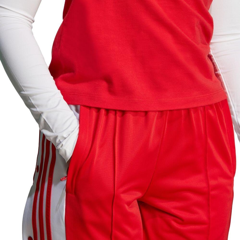 adidas Прямые повседневные брюки в полоску с завязками Originals, женские брюки, малиновый IR9793