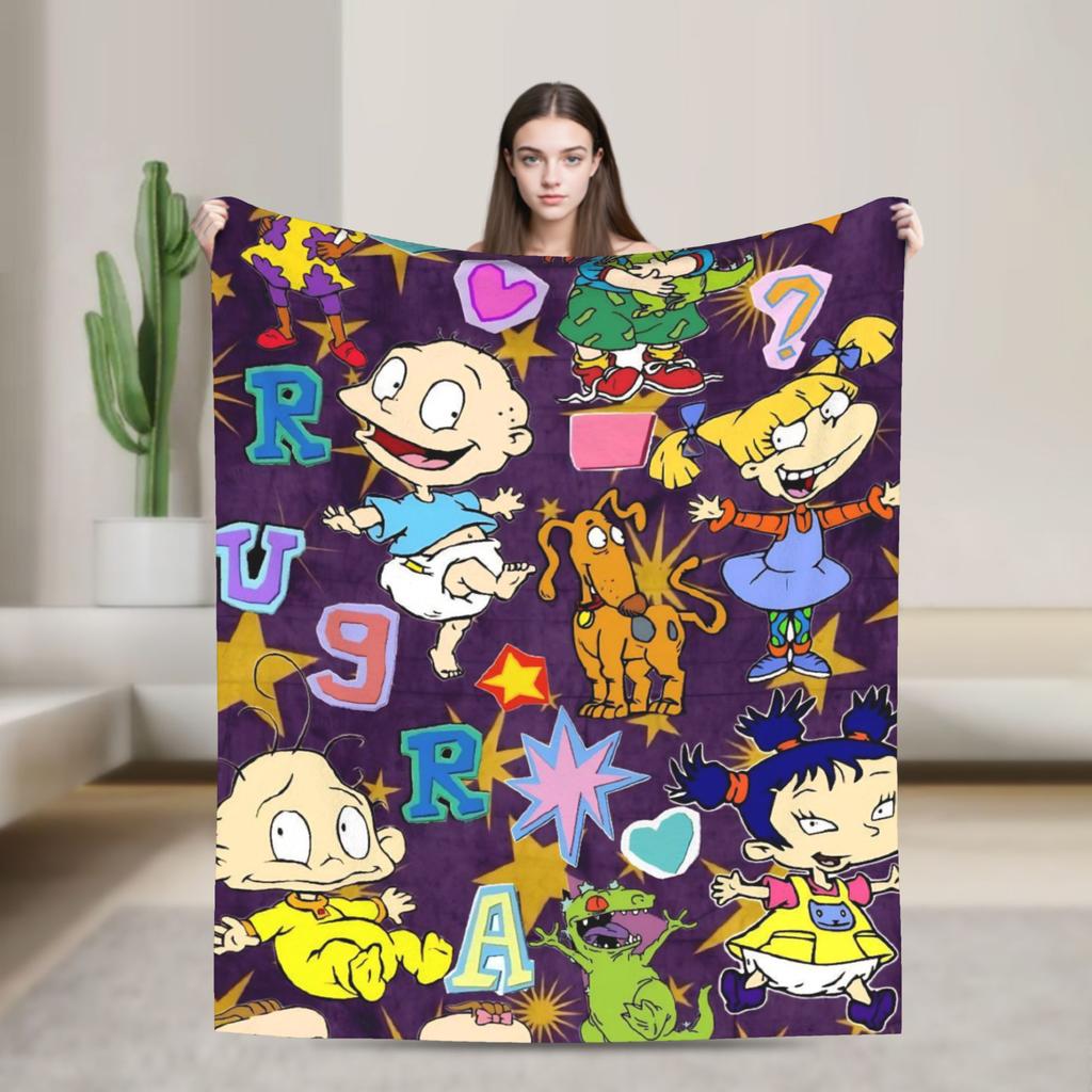 Rugrats Chuckie Finster Blanket Travel Flannel Throw Blanket For Outdoor Super Warm Custom Quality Bedspread Birthday Present