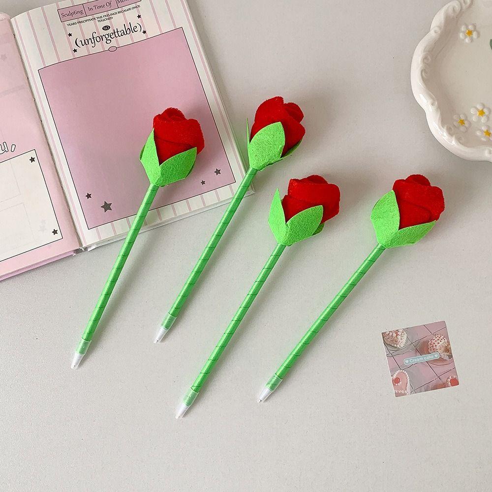 Valentine's Day Rose Flower Ballpoint Pens Valentine's Day Rose Pen For Girls Women