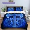 Viking battle axe  Pattern Bedding Quilt Set Quilt Cover Pillowcase Home Decoration  Gift (1 * duvet cover + 2 * pillowcase, without core)