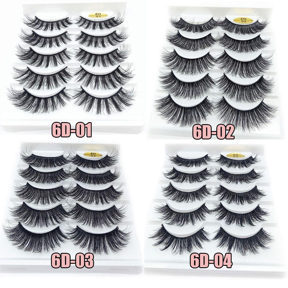 Fluffy Multilayers Wispy Flared Eye Lash Extension 6D Faux Mink Hair Crisscross False Eyelashes