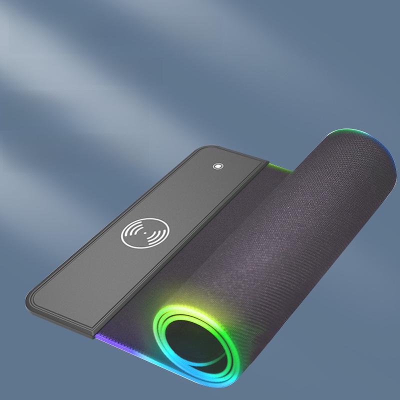 Коврик для игровой мыши Luminous XL с защитой от грязи, беспроводной зарядкой и водонепроницаемым корпусом