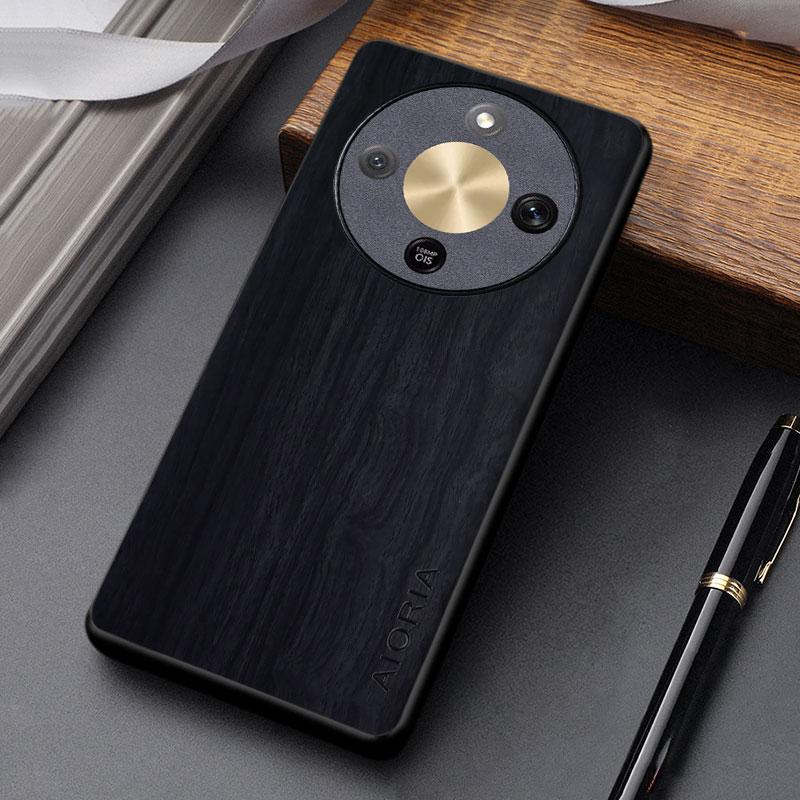 for Honor Magic 8 7 6 5 Lite Pro Case capa funda new fashion wooden pattern pu leather cover for magic8 lite case coque