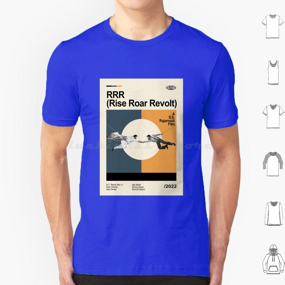 Rrr Rise Roar Revolt Movie T Shirt Big Size 100 Cotton Rrr National Forest Telugu Ntr Rrr Movie Tollywood Bollywood Ram