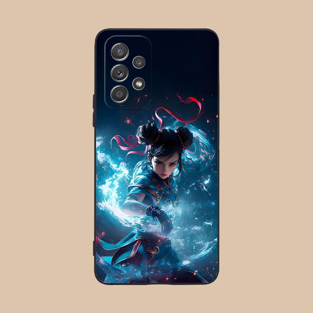 Чехол для телефона Street Fighter Chunli для Samsung Galaxy A56 55 54 53 52 51 36 35 34 23 16 15 5G Красочный Чехол Чехол Роскошный Красивый