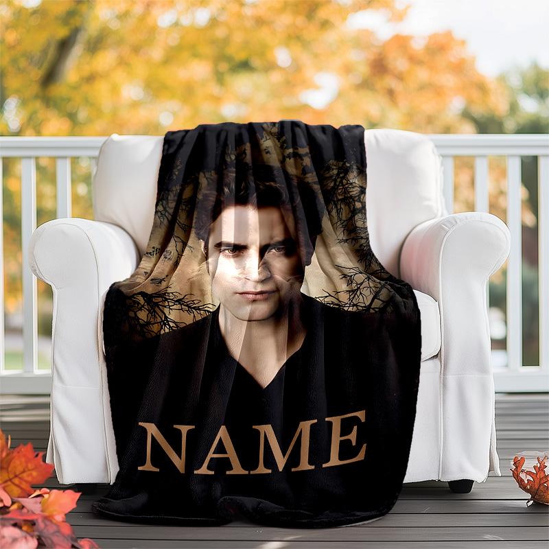 Customizable Twilight Throw Blanket – Personalized Name, All-Season Cozy Snug Blanket, Machine Washable, Personalized Blanket