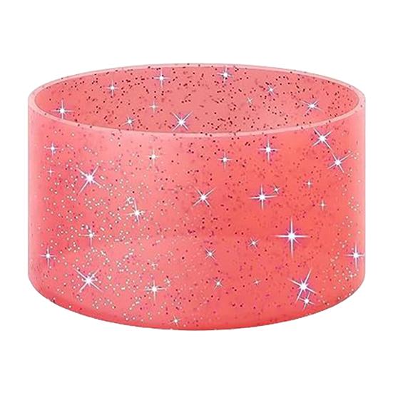 Silicone Cup Sleeve Glitter Anti-Slip Heat Insulation Cover Lightweight Water Bottle Pad