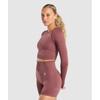 Gymshark Vital Seamless Crop Top Burgundy Pink  Marl B1a3d Kb80