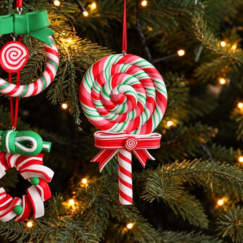 Hanging Fake Candy Pendant Rainbow Design Xmas Tree Hanging Decor Christmas Party Decor