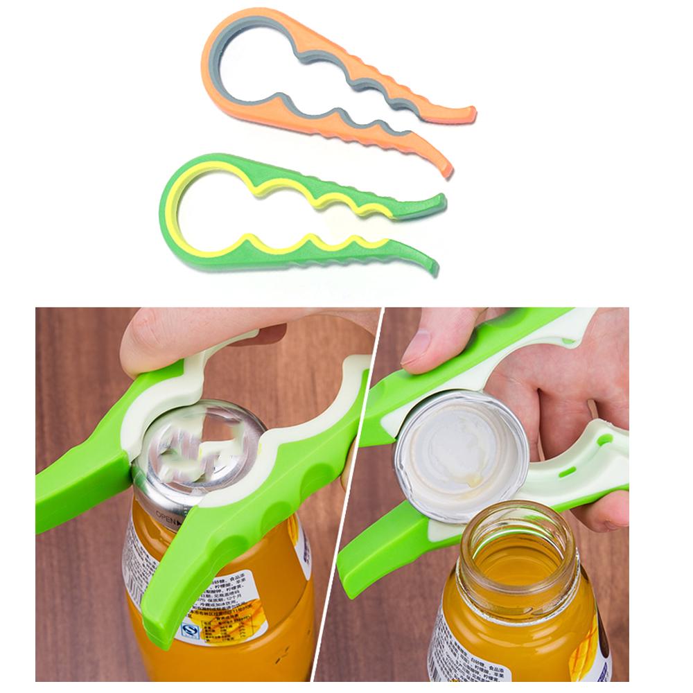 Multi-function four-in-one opener non-slip opener four-bit opener screw capper factory wholesale blue