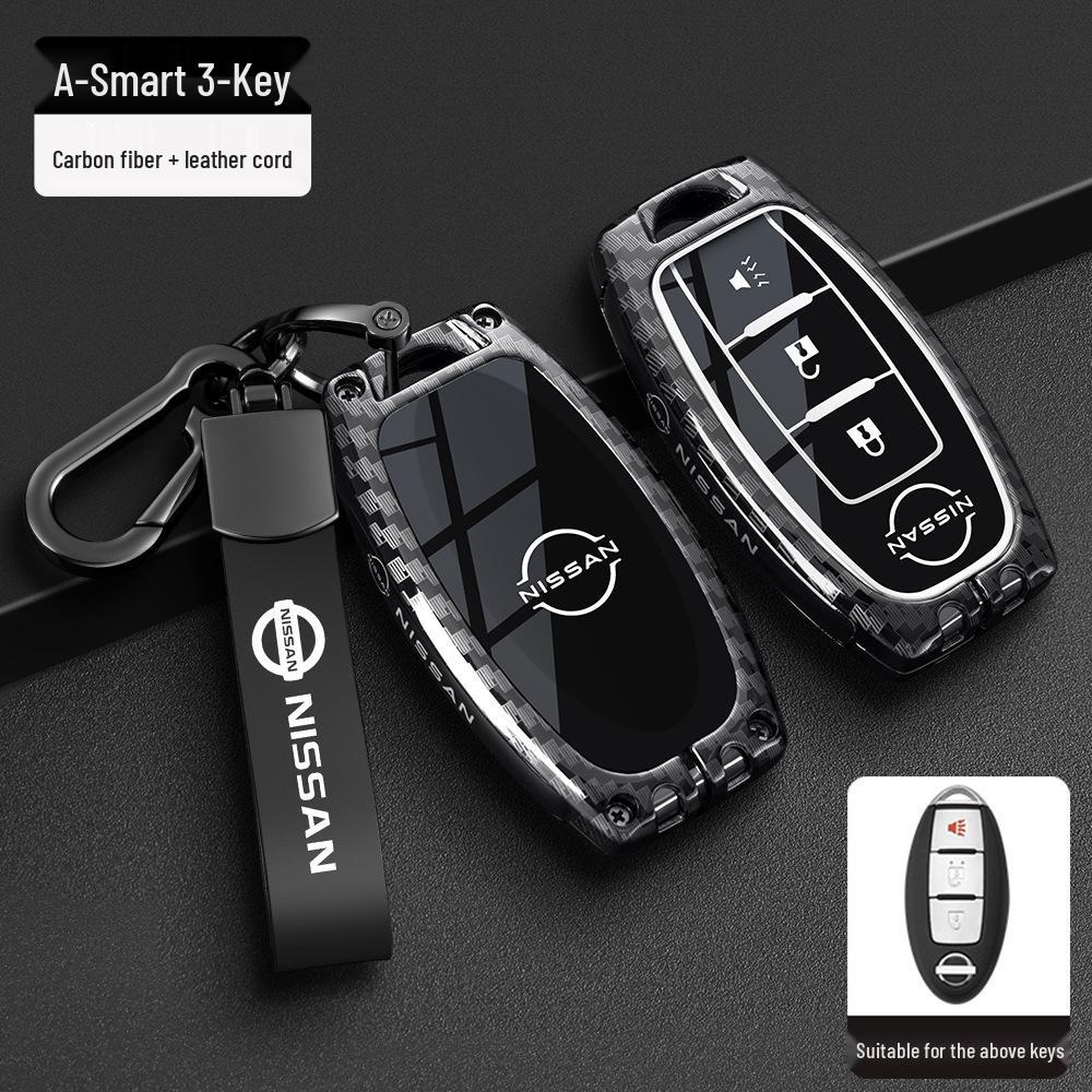 Чехол для ключей Nissan: Подходит для новых моделей Sylphy, Teana, Tiida, Qashqai, X-Trail, Bluebird, В комплекте брелок для мужчин