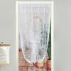 1Pc Pulling Curtain French Lace Fashion Insect Prevention Aesthetic Beauty Door Curtain Polyester Decorative Pattern