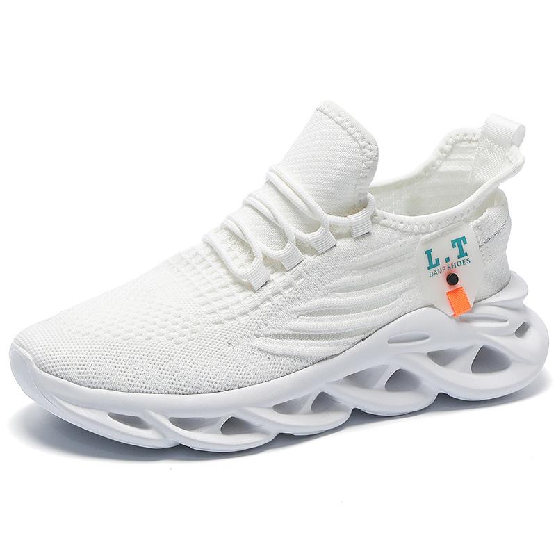 Кроссовки Plus Size Trend Flying Woven Blade Outsole с перекрученной подошвой, стильные и легкие мужские кроссовки для бега