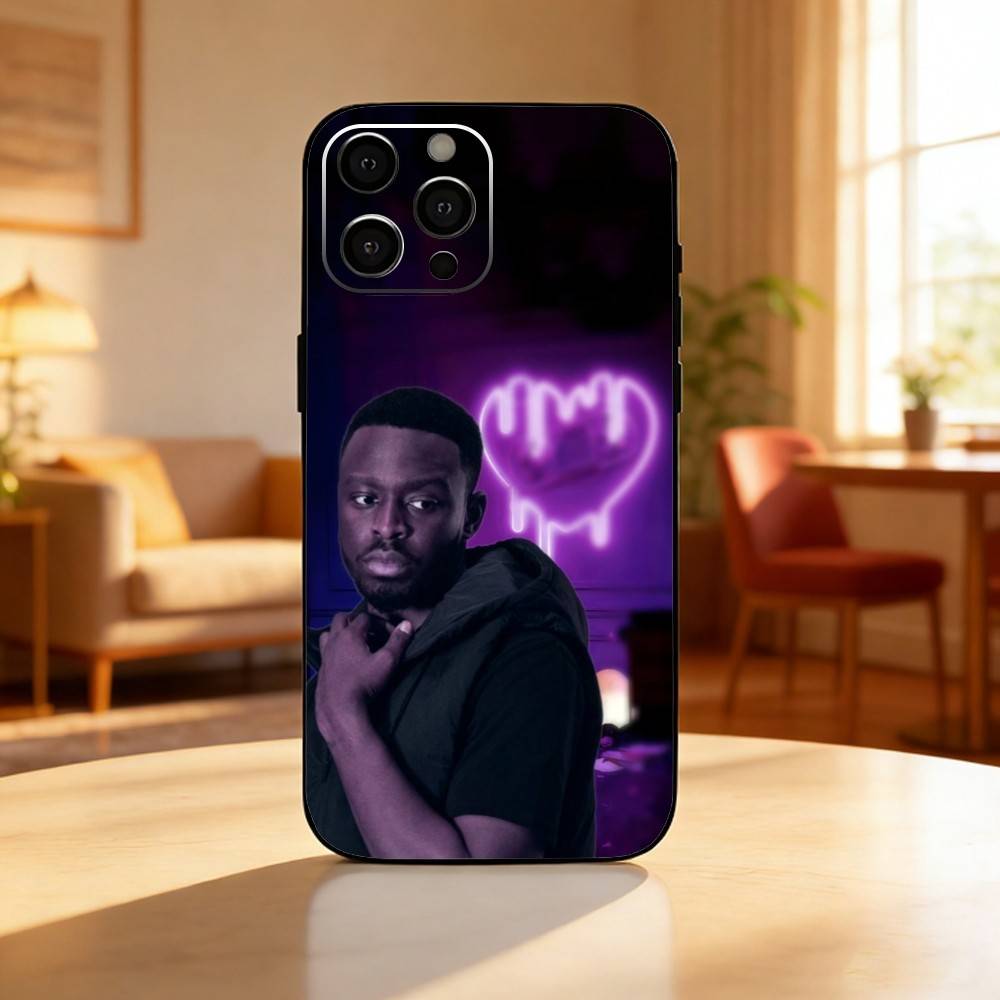 D-Dadju Singer Phone Case For iPhone17,16,15,14,13,12 Plus,Max Soft Silicone Black Cover