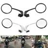 1 Pair Motorcycle Rearview Side Mirror 8mm10mm Round Handlebar Mirror Universal for Honda Harley Kawasaki Etc.