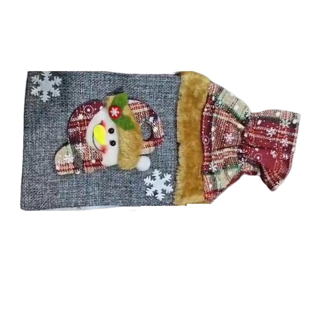 Рождественские украшения Набор для винных бутылок Украшение для винных бутылок из льна в клетку Красное вино Шампанское Креативная сумка для винных бутылок