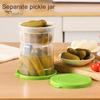 Банка для солений в форме песочных часов, разделитель сока для солений, пищевая, без BPA, герметичная, устойчивая к протечкам, банка для хранения солений