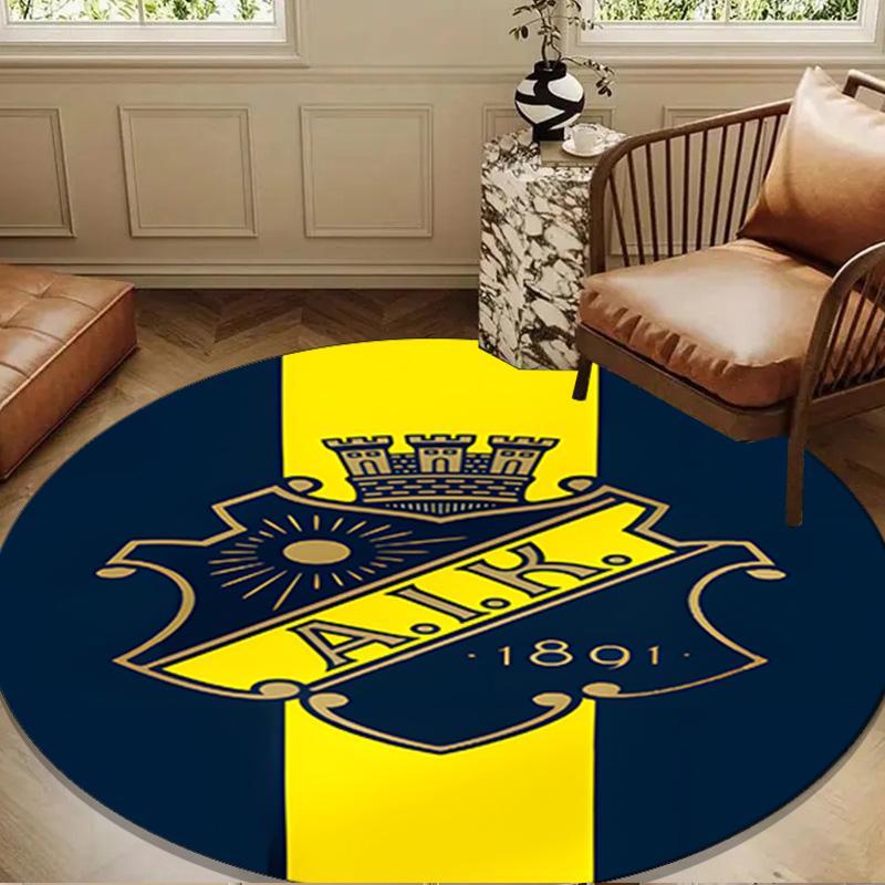 Aik Crest Round mat, Anti-slip Circle Carpet Chair rug For livingroom,Bedroom, doormat home decor Gift Christmas Gifts