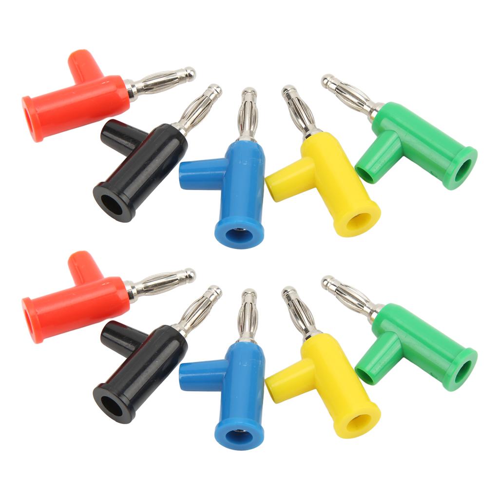 10pcs J.10028 4mm Banana Plugs Stackable Solderless Banana Connectors for Industrial Equipment