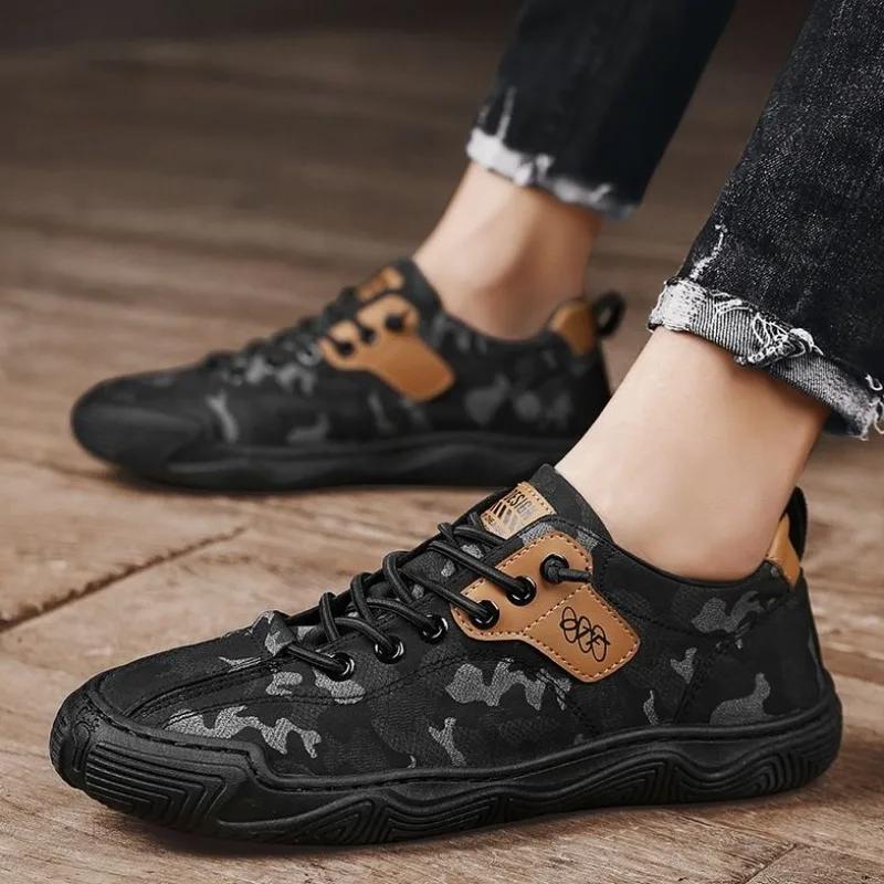 Нескользящие дышащие легкие вулканизированные туфли для мужчин в корейском стиле и дешевые осенние прогулочные кроссовки на распродаже модных брендов для мужчин