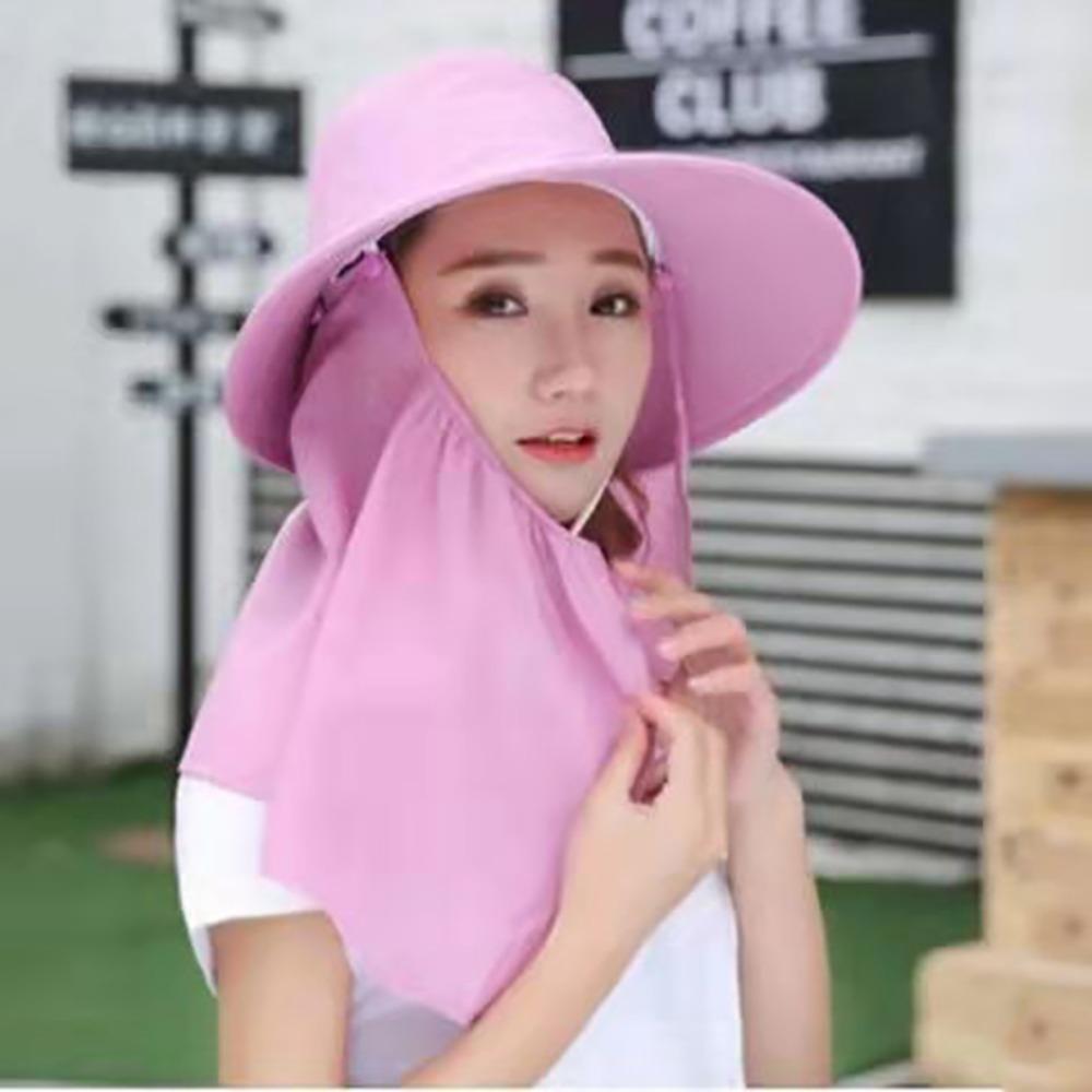Detachable Neck Sun Visor Hat UV Protection Face Mask New Sunscreen Hat Women