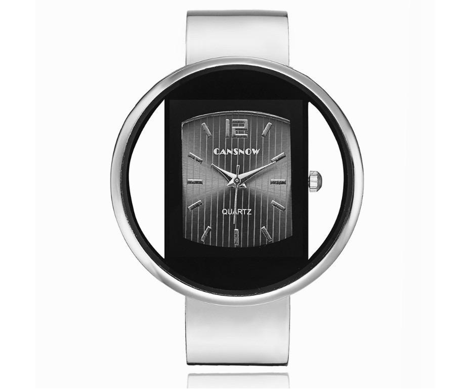 CANSNOW Luxury Fashion Watch For Women Steel Band Light Bracelet Version Creative Girl Student Quartz Wristwatches Gift