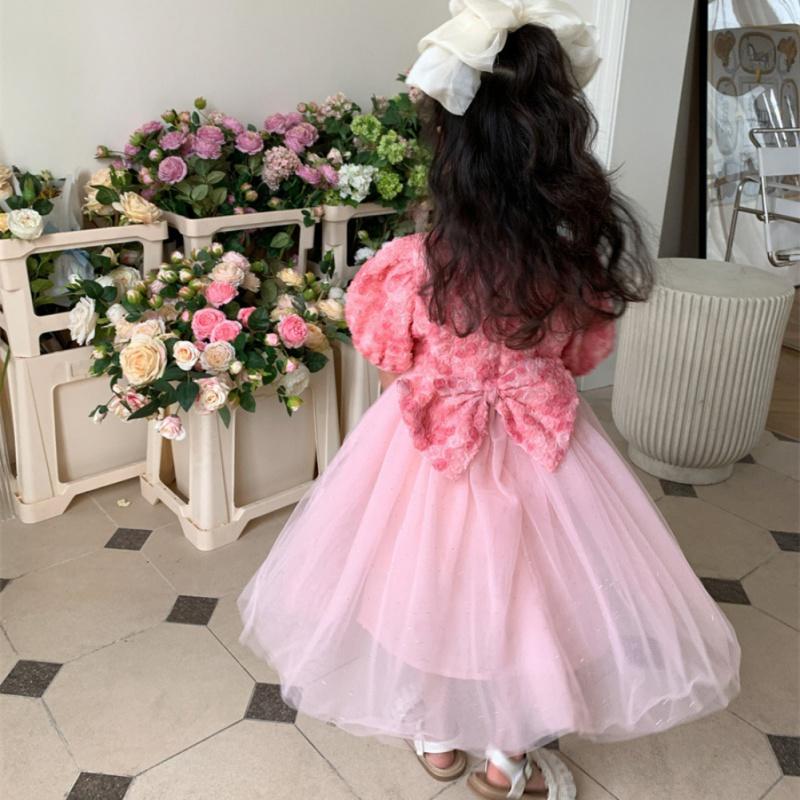 Детское длинное платье для девочек, милое летнее платье принцессы