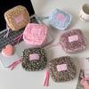 1Pc Leopard Print Plush Makeup Bag, Winter Warm Mini Square Makeup Bag, Lipstick Case, Cosmetic Storage Bag, Multifunctional Design, Suitable
