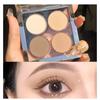 4 Colors Pearlescent Eyeshadow Palette Matte Earth Color Eye Shadow Shiny Sequins Eye Shadow Pigments Long Lasting Eye Makeup