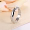 Fashion Stainless Steel Couple Ring Simple Smooth Rose Gold Titanium Steel Rings for Women