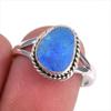 Natural Australian Opal Gemstone 925 Solid Sterling Silver Jewelry Ring S.8 L7c11