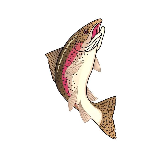 J519 # наклейка с дикой коричневой форелью на автомобиль, виниловая наклейка, водонепроницаемые декоративные наклейки для автомобиля