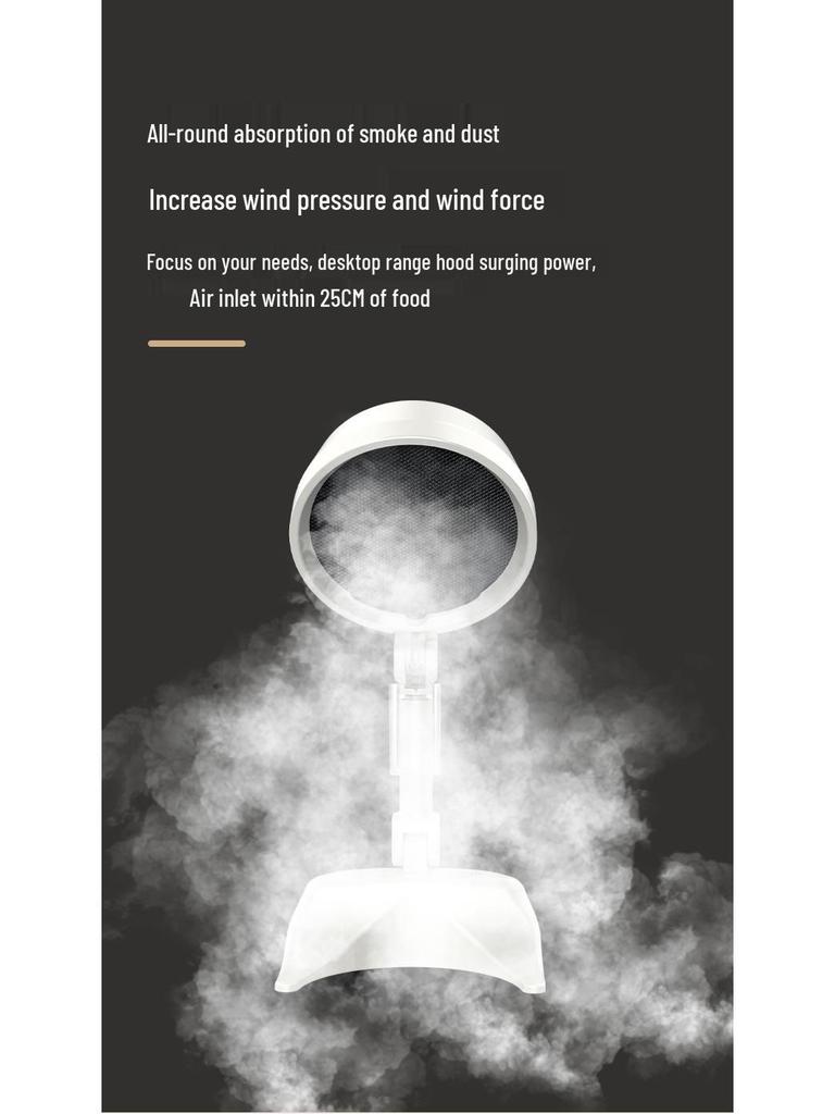Compact Foldable Range Hood: Portable Mini Hot Pot BBQ Gadget with Removable and Washable Fan Blades.