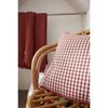 Coussin déhoussable avec passepoil Tissé teint "Vickie" toutes dimensions "Gaze de Coton" - 40x60 - Terracotta