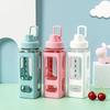 Бутылка для воды Kawaii Pastel 700 мл, шейкер, бутылка для воды с наклейкой, симпатичная пластиковая бутылка для чая, молока, переносная бутылка для напитков для девочек и детей