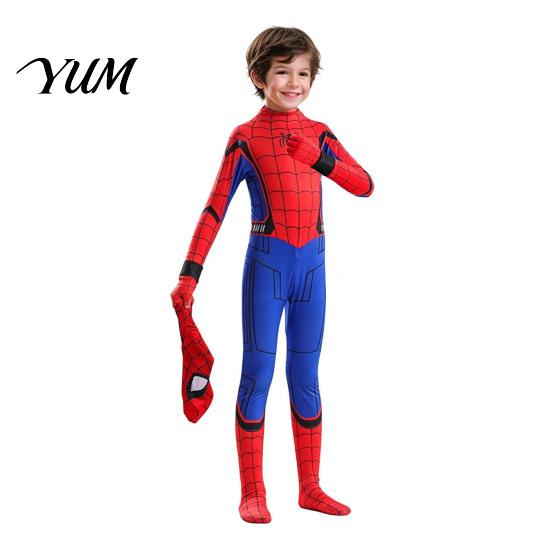 Character Fancy Dress Spider Hero Full Bodysuit with Mask, Coverage Zentai Costume for Adults Kids Adults, Stretchy Cosplay Outfit Halloween