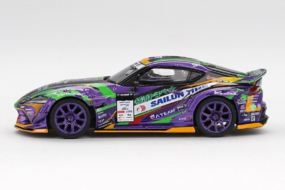 MINI GT Масштаб Toyota GR Supra KUHL 2021 D1GP EVANGELION RACING Готовая модель 1/64 MGT00951-BL