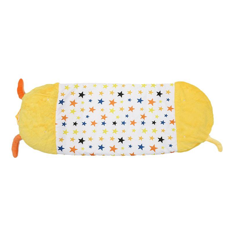 Cartoon Animal Baby Sleeping Bag with Pillow - Anti-Kick Design for Infants and Kids