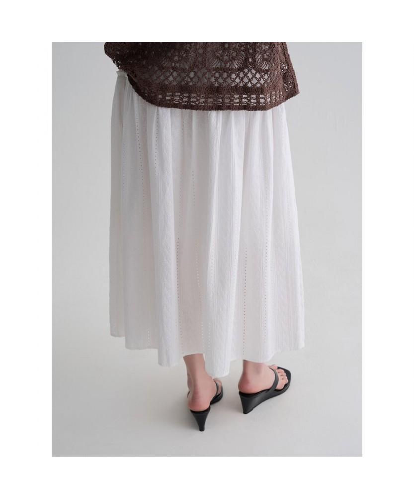 8SECONDS Eyelet Long Skirt White