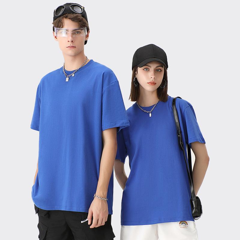Pure Cotton T Shirts Women Men Solid Color Round Neck Short Sleeve Tee Casual Combed Cotton Unisex T-shirt