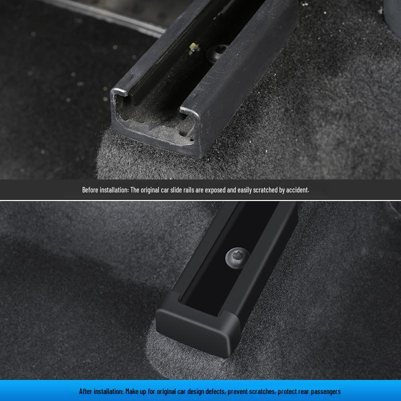 Tesla Model 3/Y Seat Rail Anti-Kick Plug & Model Y Roller Anti-Collision Covers