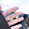 Модные ажурные серьги с синтетическим цирконом цвета розы женские нишевые изысканные с высоким чувством серьги интернет-звезды легкая роскошь новые модные серьги
