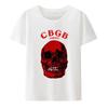 Футболка хипстера Underground Punk Rock Concert, хип-хоп, уличная мода, крутые топы, футболка CBGB OMFUG Liberty Skeleton, черно-белая с принтом