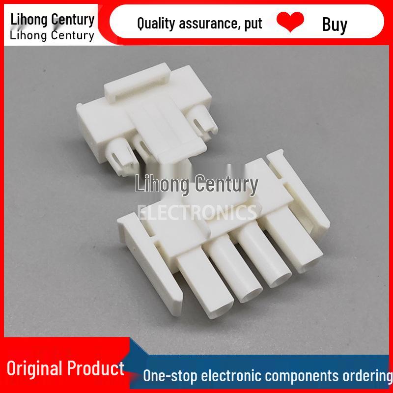 Genuine TE Tyco 4-Pin Connector, 6.35mm Plastic Housing