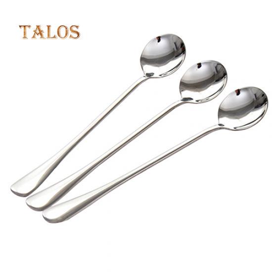 Long Handle Stainless Steel Tea Coffee Spoon Cocktail Ice Cream Soup Spoons Cutlery