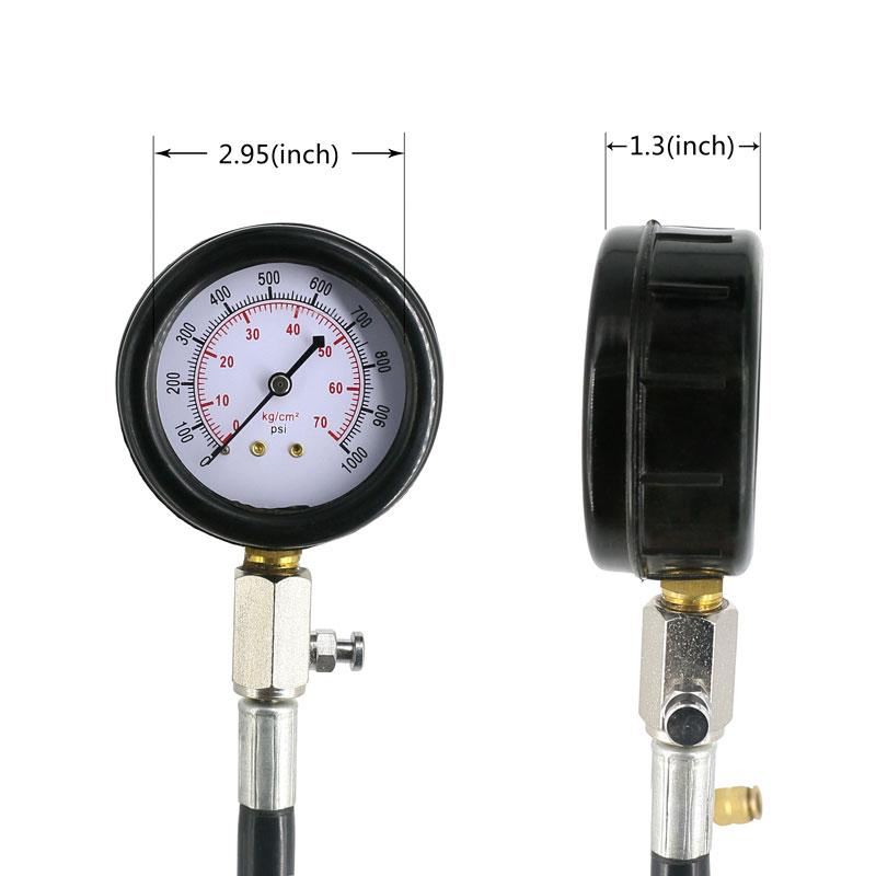 Diesel Engine Compression Cylinder Pressure Tester Gauge Kit 0-1000psi Tester Leakage Diagnostic Automotive Tool Compressometer