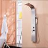 Матовый никель Душевая ручная лейка Панель Башня Дождь Водопад Массажная система Гидромассажная ванна Смеситель и Излив для ванны Башня Душевая колонна