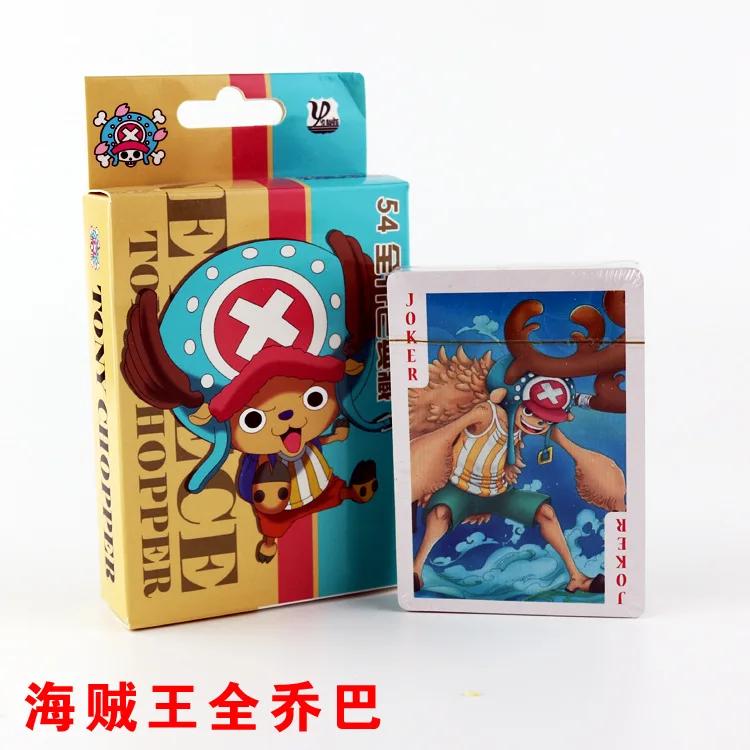 54 шт./комплект Фигурки Коллекция One Piece Манки Д. Карты Покерные с Луффи и Карты Игральные с Ророноа Зоро Упаковка в Цветную Коробку Подарок для Ребенка Игрушка